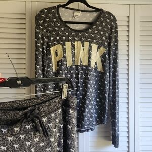 Victoria's Secret PINK long sleeve Pajama Set